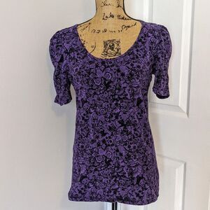 Purple and lace blouse